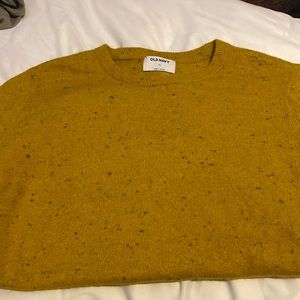 dark yellow speckled sweater